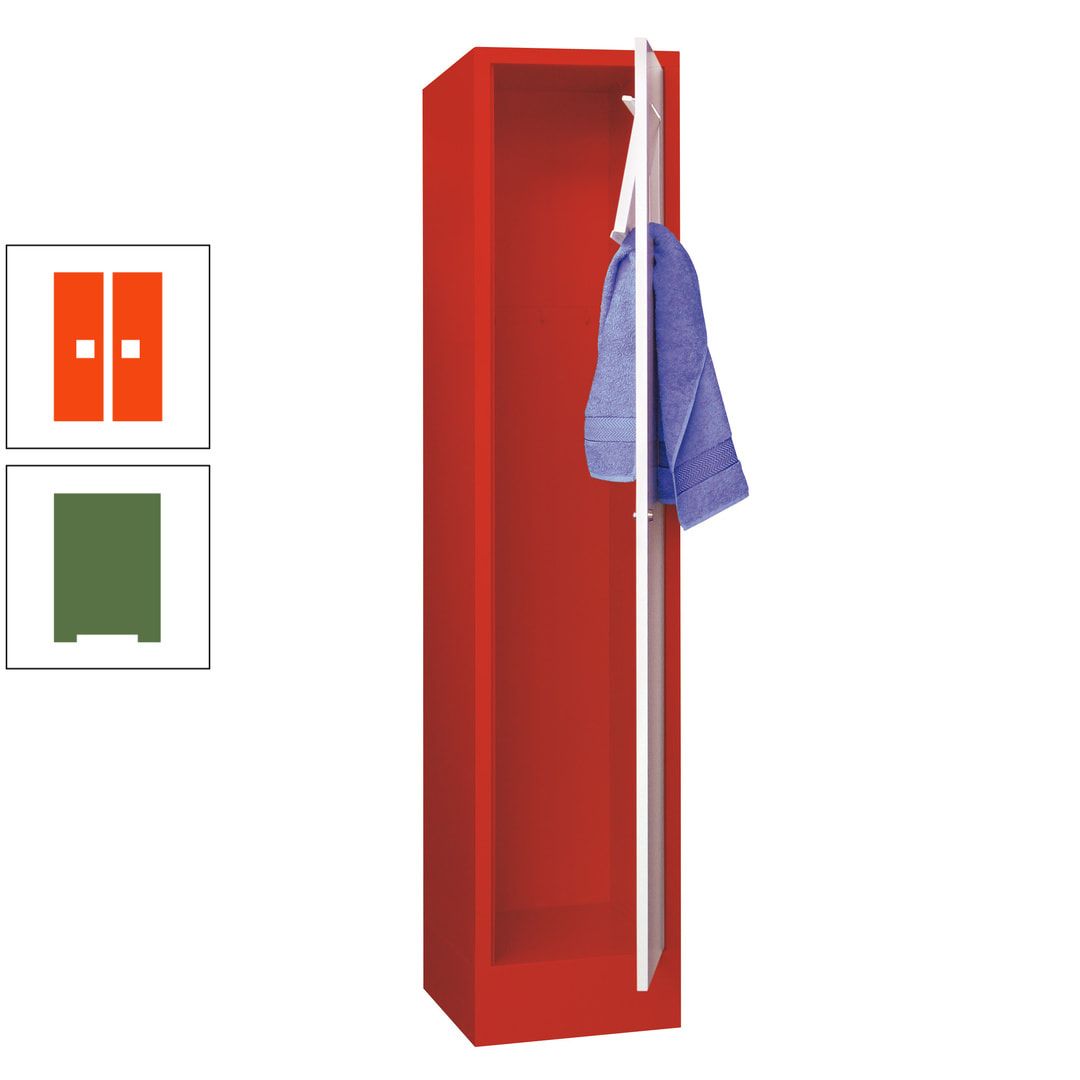 Wäschesammelschrank - 1.850 x 400 x 500 mm (HxBxT) - Sockel - Drehriegel - anthrazitgrau
