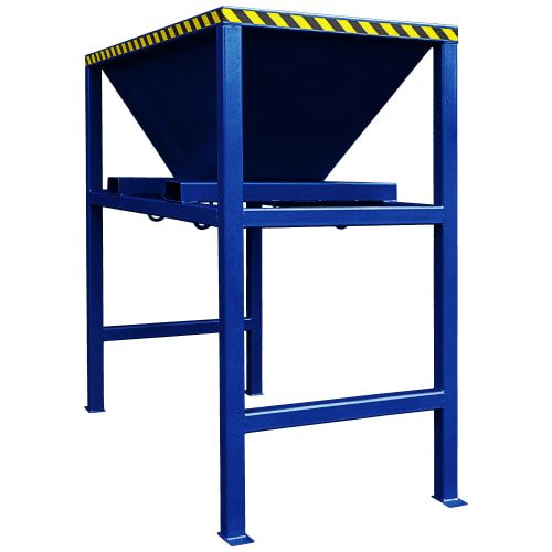 Eichinger Befülltrichter, Übergabesilo, für Big Bags oder Container, Staplertaschen, 4 Ösen, 2.090 x 1.090 x 2.210 mm (HxBxT), Farbe anthrazitgrau