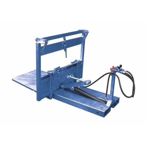 Gitterboxkipper für Gabelstapler, hydraulisch, Traglast 500 kg, geeignet für Gitterbox, Kettensicherung, Spannhaken, Farbe anthrazitgrau (RAL 7016)