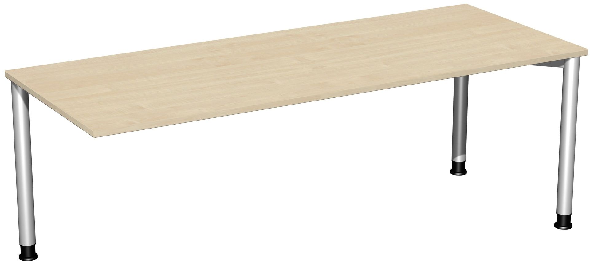 Schreibtisch - 4-Fuß Flex - Bürotisch - Höhe 680-800 mm - 1.000 x 800 mm (BxT) - Gestell anthrazit - Ahorn