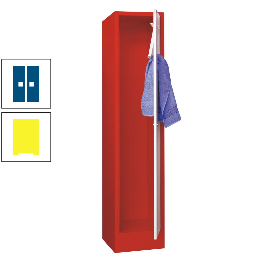 Wäschesammelschrank - 1.850 x 400 x 500 mm (HxBxT) - Sockel - Drehriegel - anthrazitgrau