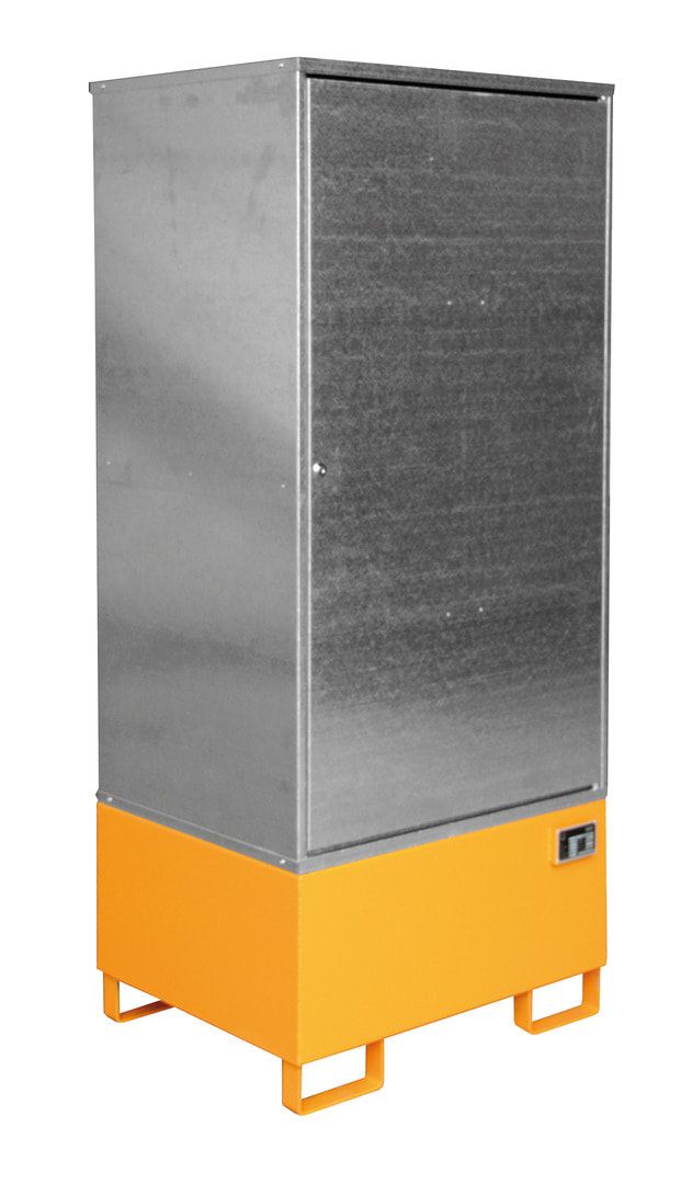 Gefahrstoffschrank für ein 200-l-Fass - Auffangvolumen 200 l - feuerrot