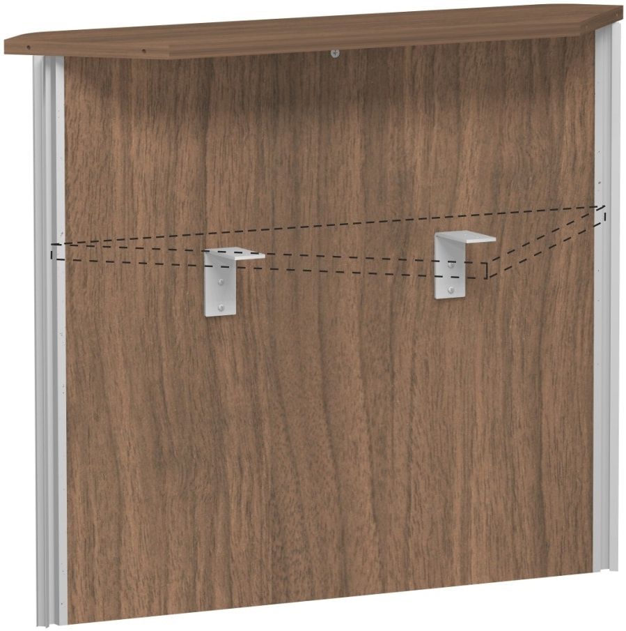 Anbau Thekenelement, Anbaumodul, 90 Grad Oberboden gerade, 25 mm Dreischicht-Feinspan, 1.025 x 1.236 x 300 mm (HxBxT), Dekor Ahorn