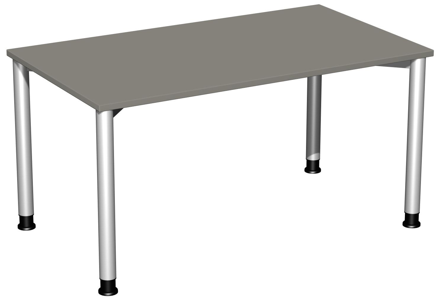 Schreibtisch - 4-Fuß Flex - Bürotisch - Höhe 680-800 mm - 1.000 x 800 mm (BxT) - Gestell anthrazit - Ahorn
