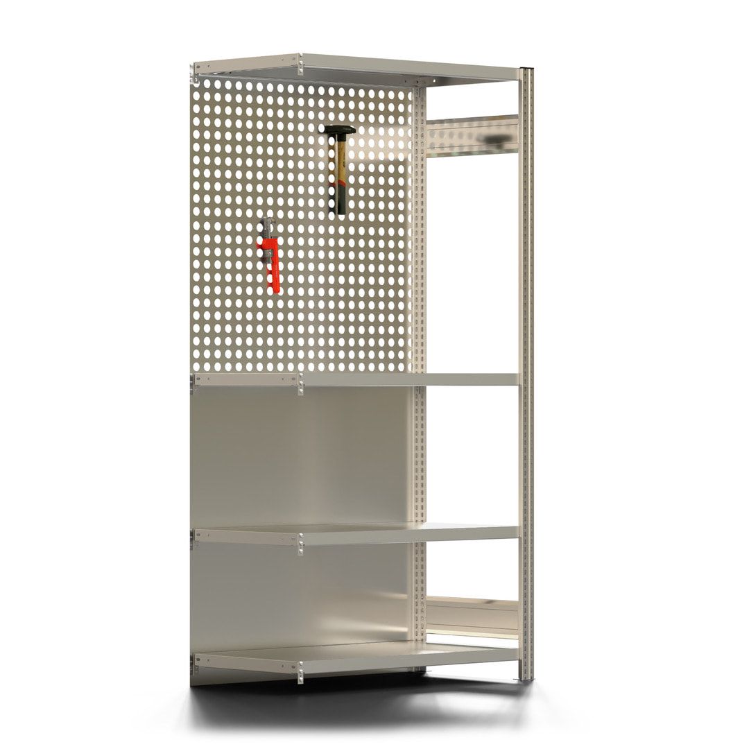 Werkstatt Regal - Steckregal - Anbauregal - Tiefenriegel - 2.000 x 1.005 x 500 mm (HxBxT) - BERT