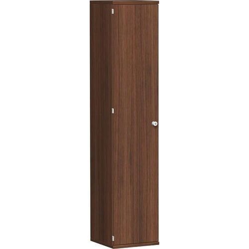 Flügeltürenschrank, Holztüren, Schloss links, 5 Ordnerhöhen, 4 Einlegeböden, 1.920 x 400 x 425 mm (HxBxT), Frontfarbe Ahorn, Korpusfarbe Ahorn