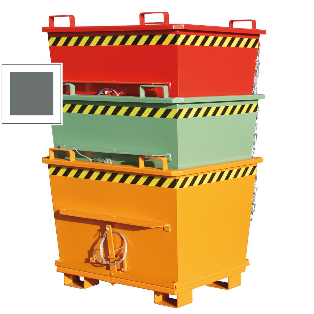 BAUER Klappbodenbehälter - 1.000 l - konisch - 1200x1040x1271 mm - stapelbar - feuerrot