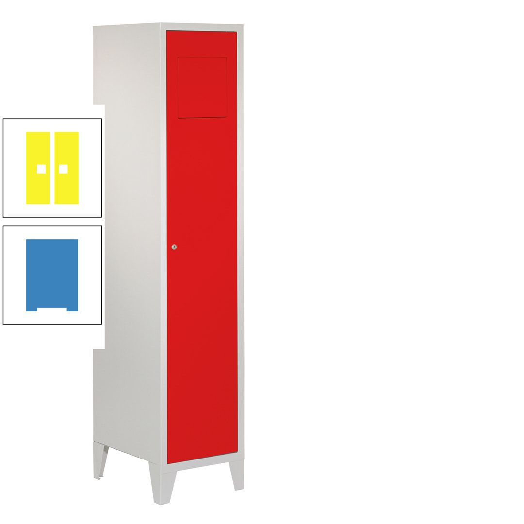 Wäschesammelschrank - 1.850 x 400 x 500 mm (HxBxT) - Füße - Drehriegel - anthrazitgrau