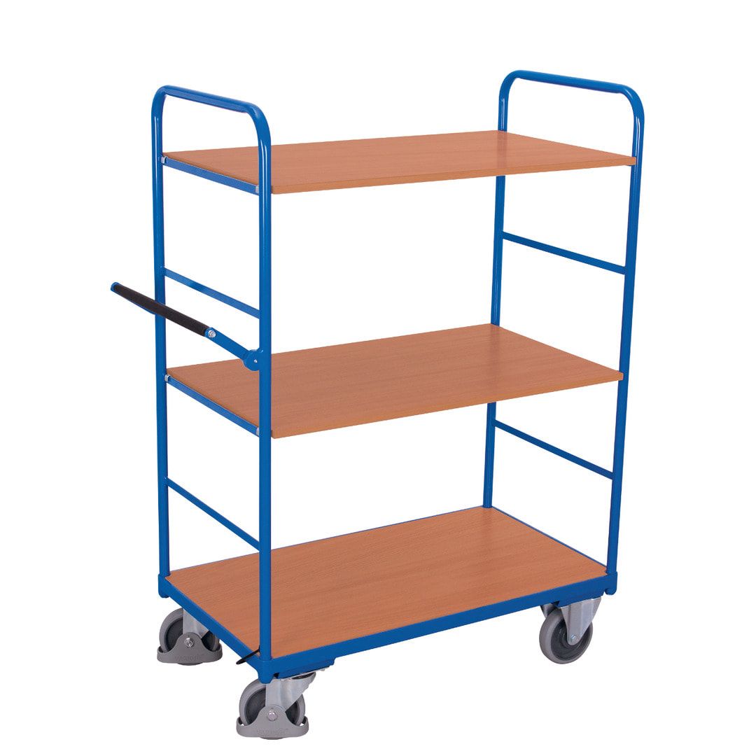 Etagenwagen mit Totmannbremse - 1.530 x 610 x 1.220 mm (HxBxT) - 3 Etagen