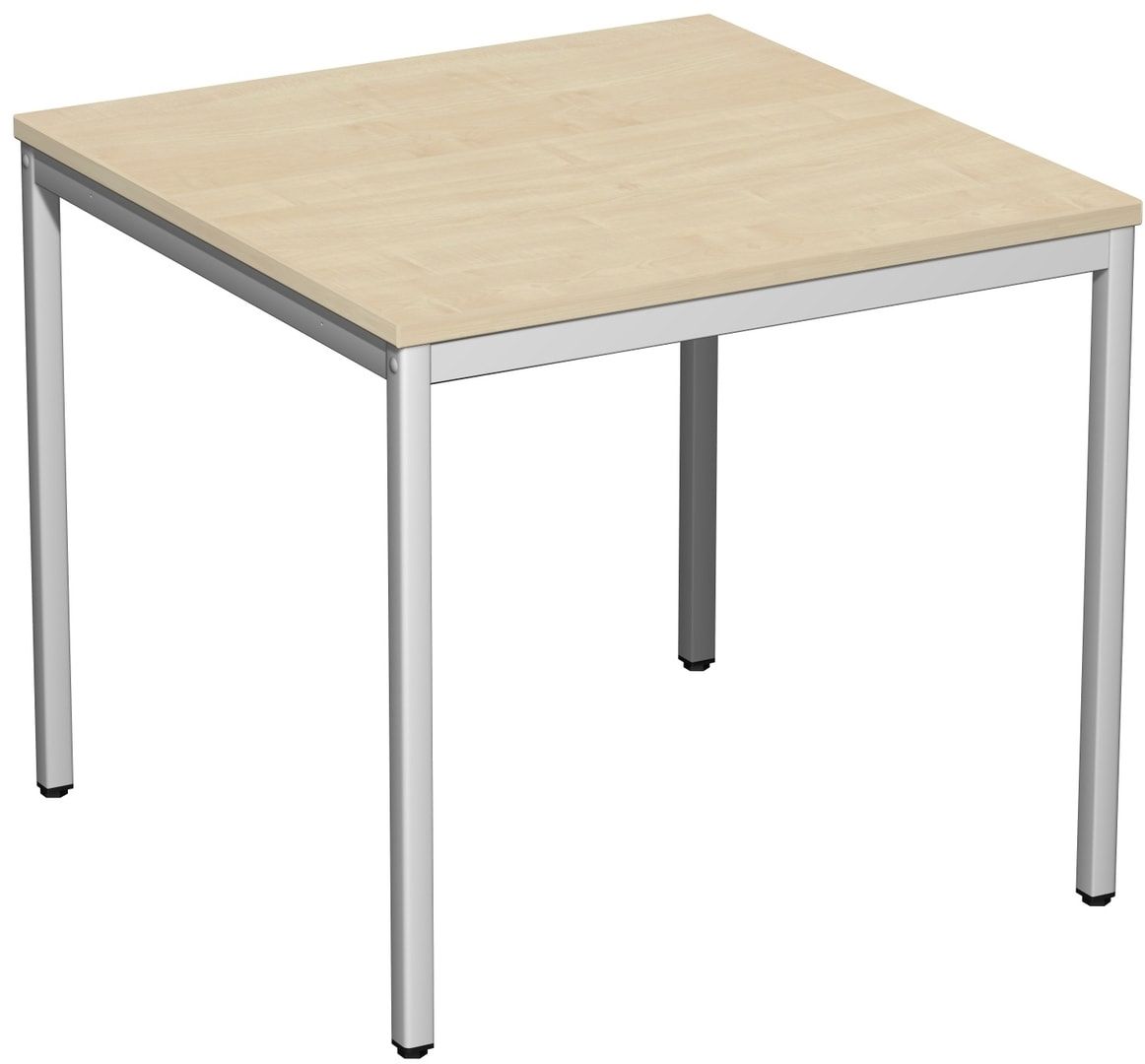 Schreibtisch - 4-Fuß Eco - Bürotisch - 720 x 1.000 x 800 mm (HxBxT) - Gestell lichtgrau - Ahorn