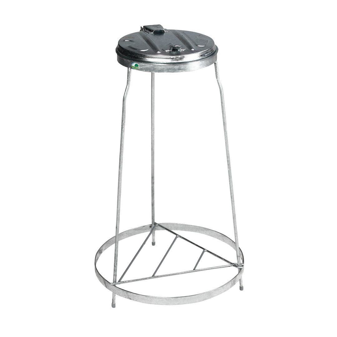 Müllsackständer - fahrbar - für 1 Kunststoffsack - 980 x 640 x 640 mm (HxBxT) - verzinkt