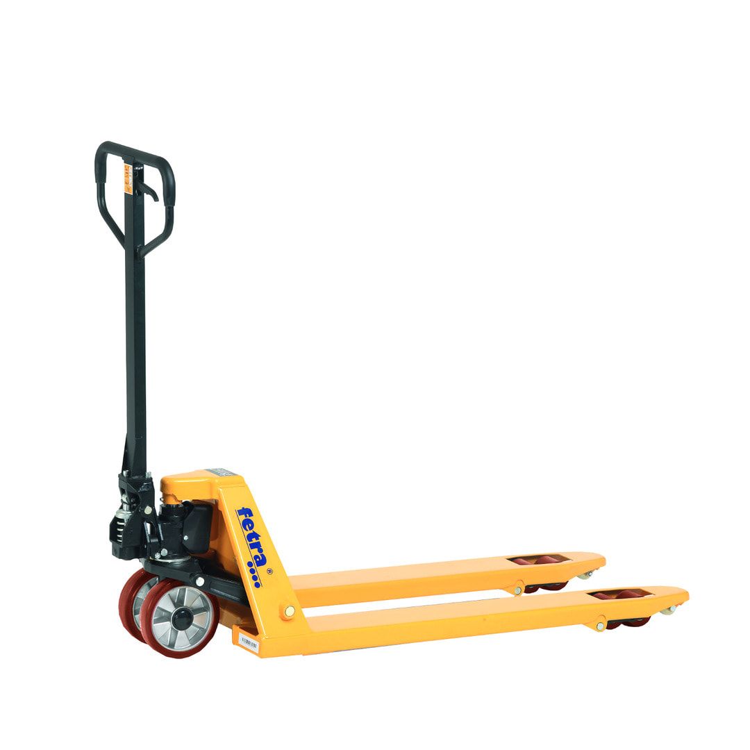 Fetra - Handgabelhubwagen - Tragkraft 2.500 kg - 540 x 1.150 mm (BxL) - Lenkräder Vollgummi - Lastrollen Polyurethan