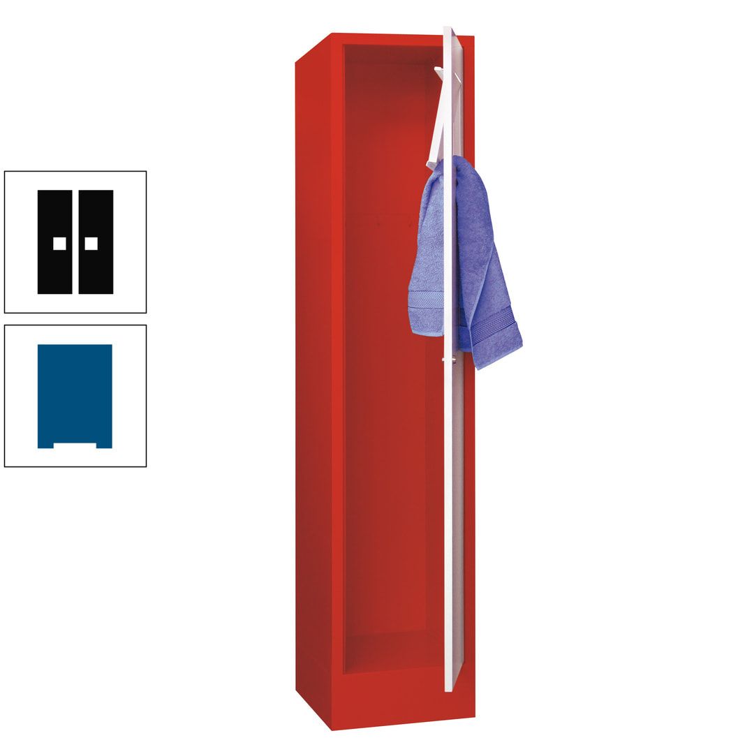 Wäschesammelschrank - 1.850 x 400 x 500 mm (HxBxT) - Sockel - Drehriegel - anthrazitgrau