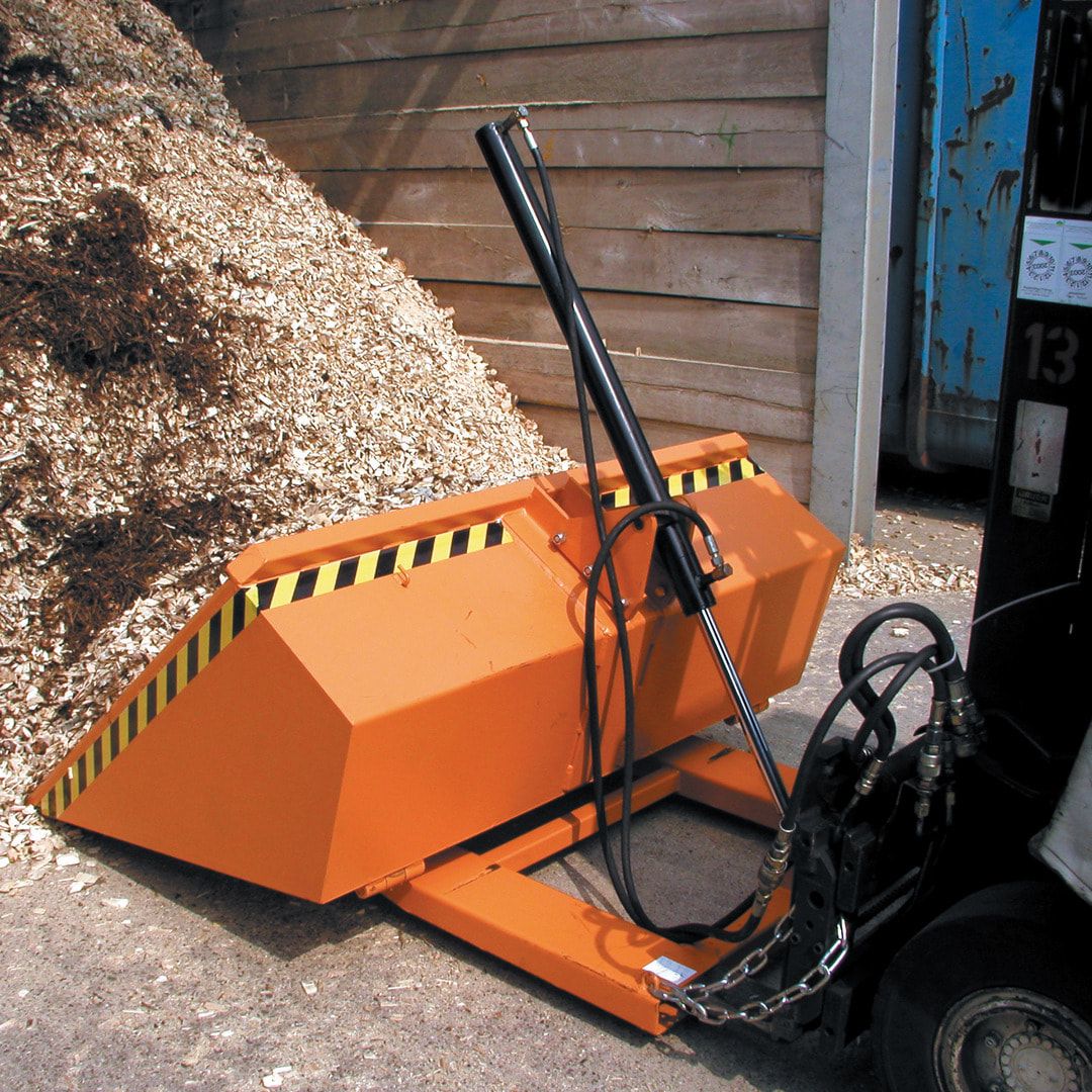 BAUER Staplerschaufel hydraulisch - 1.200 l - 1.500 kg - Doppelgelenk - feuerrot