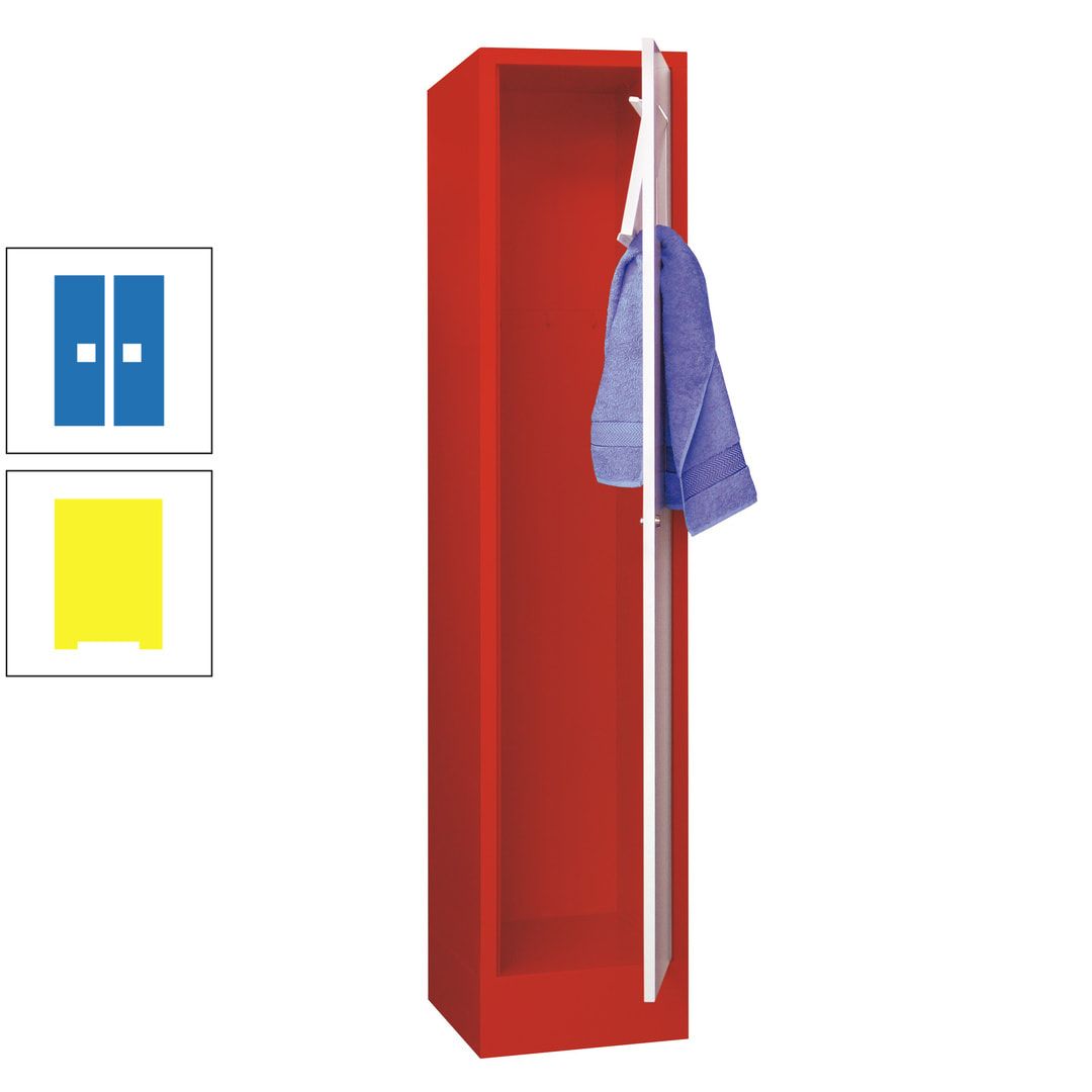 Wäschesammelschrank - 1.850 x 400 x 500 mm (HxBxT) - Sockel - Zylinderschloss - anthrazitgrau