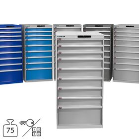 Lista Schubladenschrank - 1.450x717x725 mm (HxBxT) - 9 Schubladen - 75 oder 200 kg - 78.311/78.312/78.183/13.106 - Key oder Code Lock