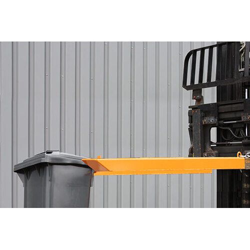 Eichinger Mülltonnen-Entleerer, Stahl, 2 Fixierhaken, Traglast 600 kg, 80 - 240 Liter, Sicherungskette, Farbe anthrazitgrau