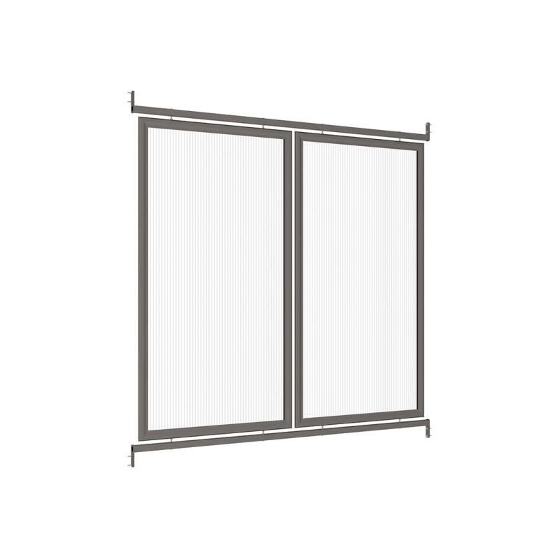 Seitenverkleidung für Grundmodell, Polycarbonat, 10 mm, Aluminiumrahmen, Farbe enzianblau (RAL 5010)