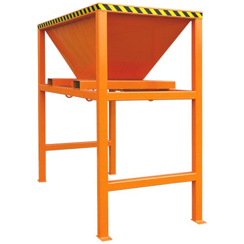 Eichinger Befülltrichter, Übergabesilo, für Big Bags oder Container, Staplertaschen, 4 Ösen, 2.090 x 1.090 x 2.210 mm (HxBxT), Farbe anthrazitgrau