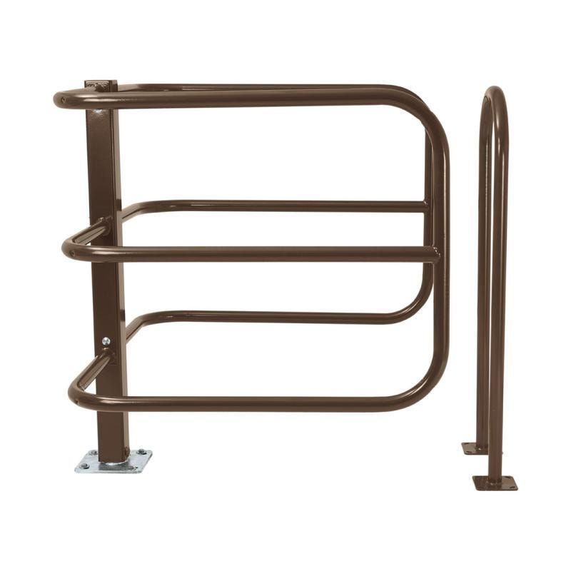 Selektive Schranke, für Fußgänger, Rollstühle und Kinderwagen, Stahlrohr, Sperrbreite 1.275 mm, Farbe enzianblau