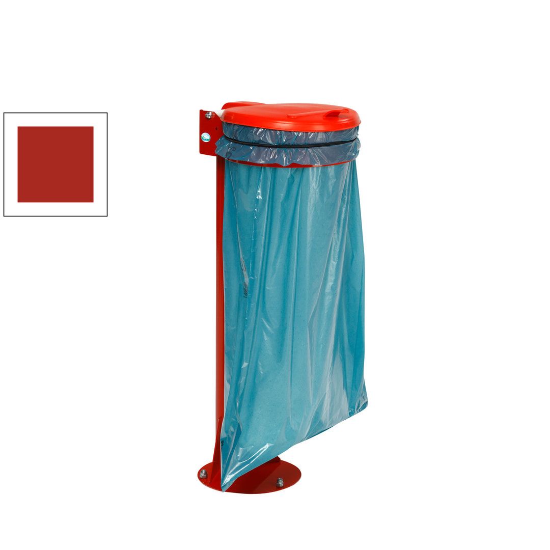 Müllsackhalter - Standgerät - Stahl - Kunststoff Deckel - für 120 l Säcke - 1.050 x 370 x 465 mm (HxBxT) - enzianblau