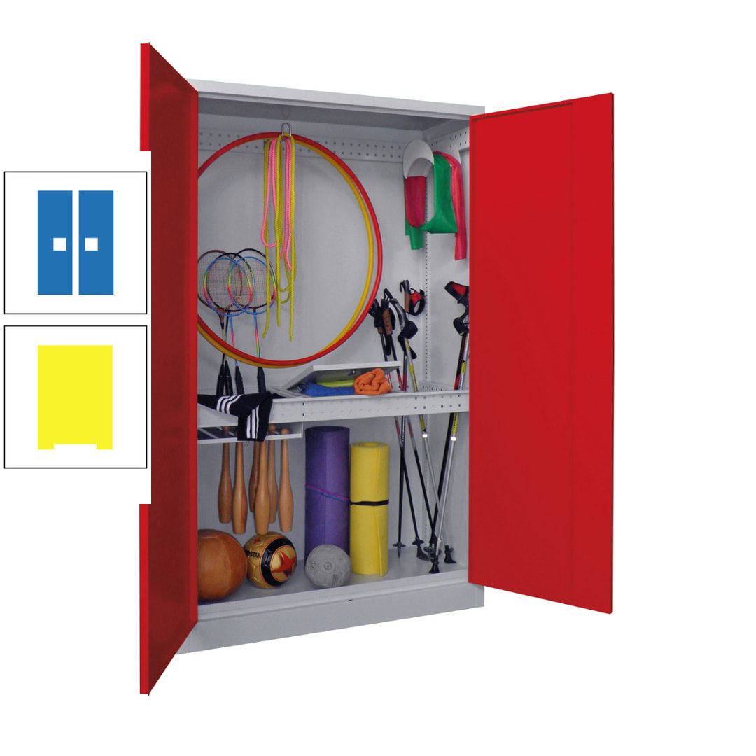 Sportschrank - Vollblechtüren - 1.950x1.200x500 mm (HxBxT) - anthrazitgrau