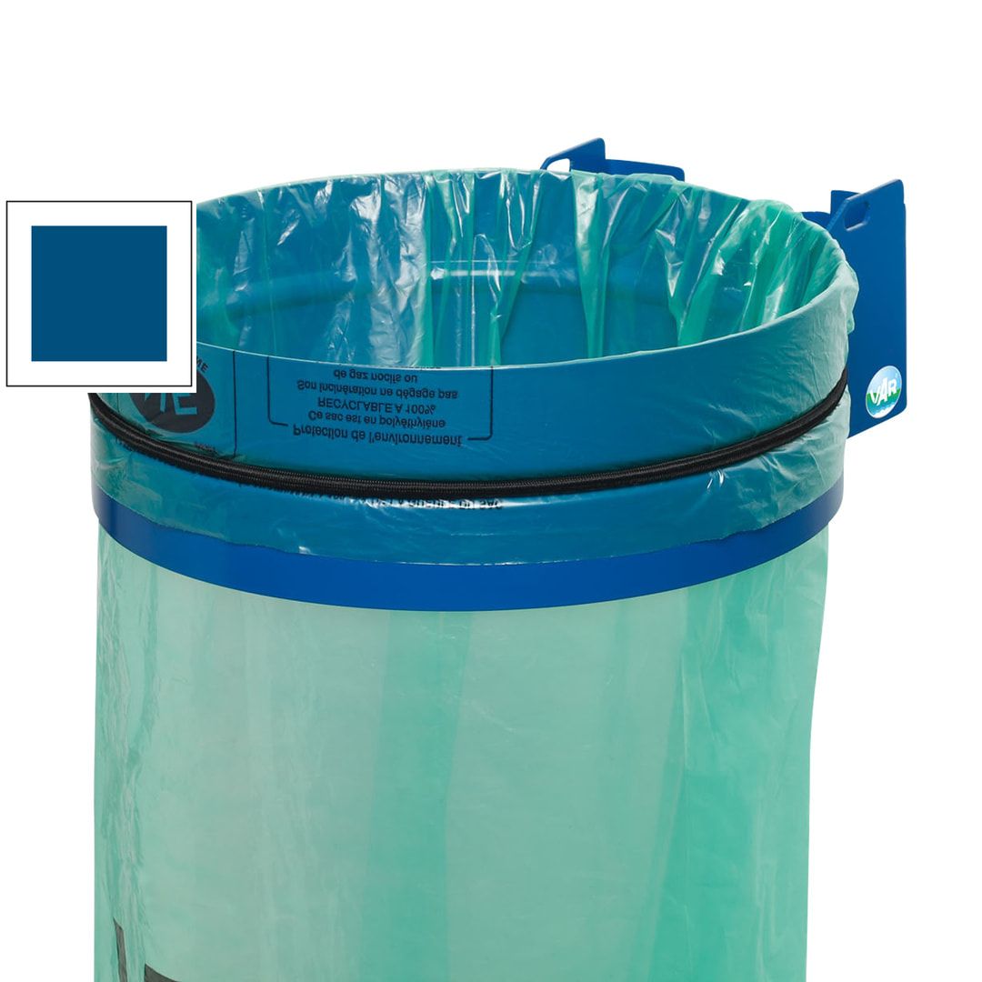 Müllsackhalter - Wandgerät - für 120 l Säcke - 345 x 465 mm (BxT) - enzianblau