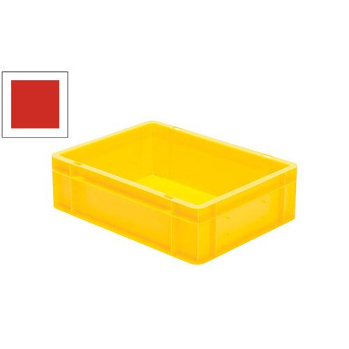 Eurobox - Eurokasten - Volumen 10 l - Boden geschlossen, Wände durchbrochen - 120 x 300 x 400 mm (HxBxT) - VE 4 Stk. - blau