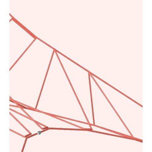 Doppel-Seilzirkus, Raumnetz, Kletternetz, Stahlmasten, feuerverzinkt, UV-beständig, robust, 80 Nutzer, 5.910 x 12.540 x 19.700 mm (HxBxT), Farbe Rot