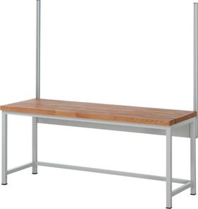 Befestigungssätze mit 2 System-Stützen für Werkbänke mit 2.000 mm Tischbreite, 4-seitige Profilnut, allseitig nutzbar - Farbe wählbar