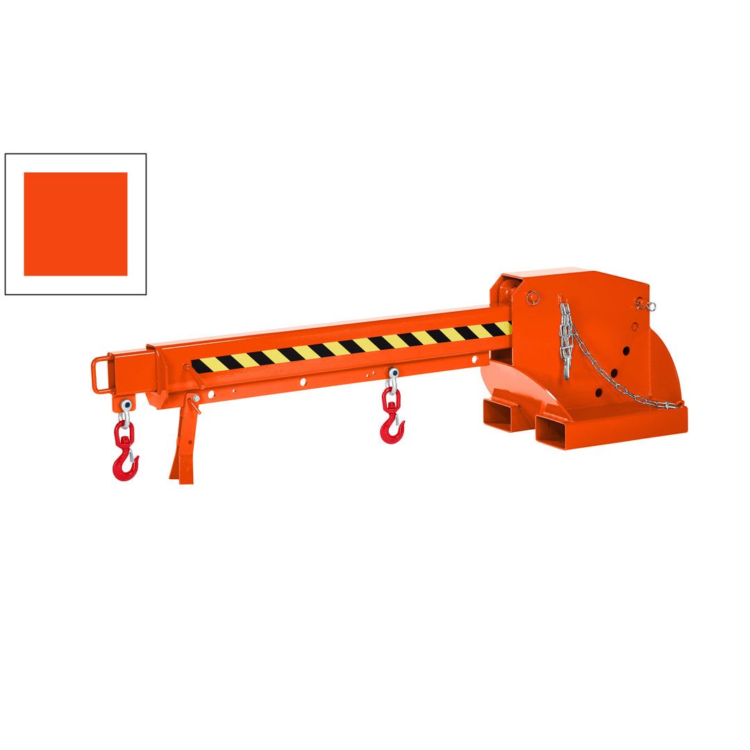 Kranarm für Gabelstapler - Traglast 1.000 - 5.000 kg - Länge 2.260 - 3.760 mm - höhenverstellbar - anthrazitgrau