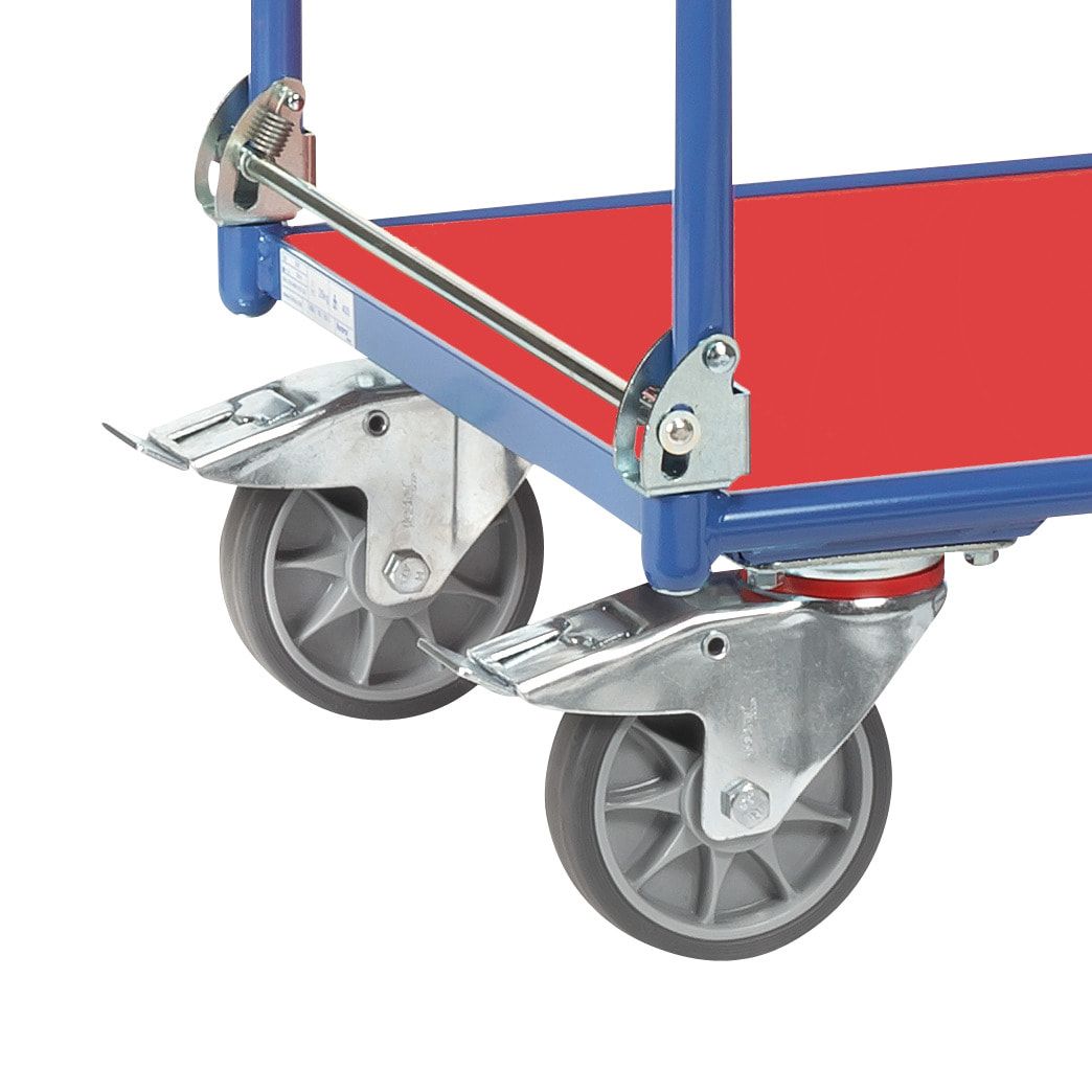 Fetra - Magazinwagen Optiliner - Tragkraft 400 kg - 1.030 x 620 x 1.010 mm (HxBxT) - blau/rot