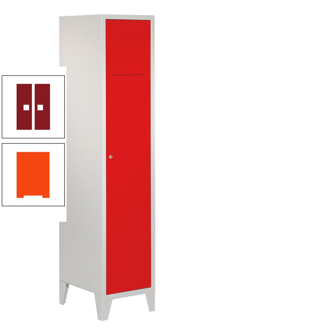 Wäschesammelschrank - 1.850 x 400 x 500 mm (HxBxT) - Füße - Drehriegel - anthrazitgrau