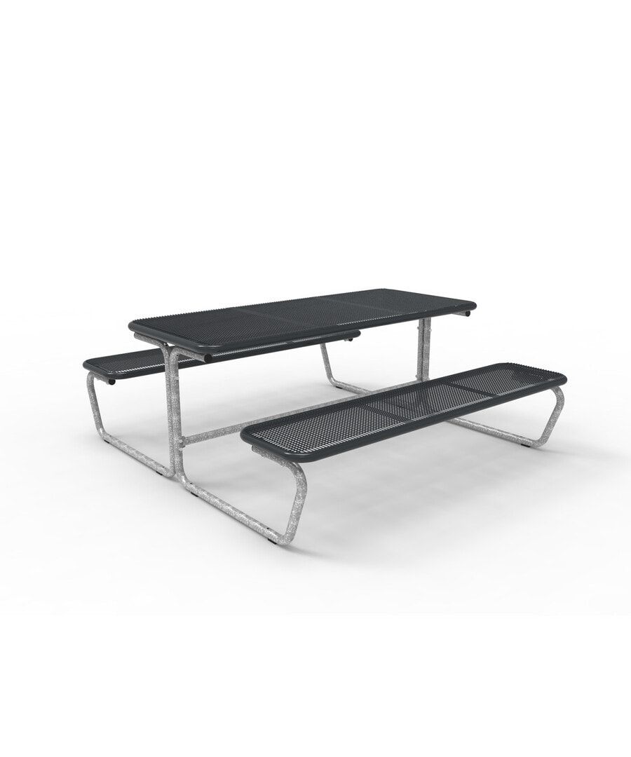 Sitzgarnitur - Parkmöbel - Picknickbank - Drahtgitter - mobil oder stationär - 733 x 1.983 x 1.910 mm (HxBxT) - anthrazitgrau