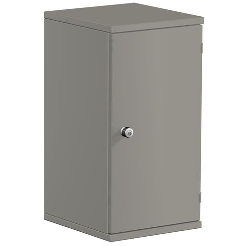 Flügeltürenschrank, Holztüren, Schloss links, 2 Ordnerhöhen, 1 Einlegeboden, 768 x 400 x 425 mm (HxBxT), Frontfarbe Ahorn, Korpusfarbe Ahorn