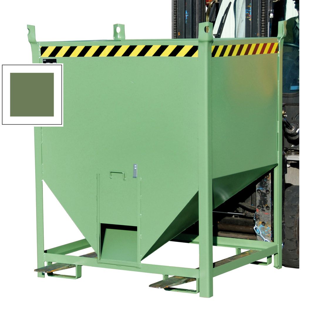 BAUER Silobehälter - 1000 l Volumen - 1500 kg Tragkraft - Schiebeverschluss - feuerrot