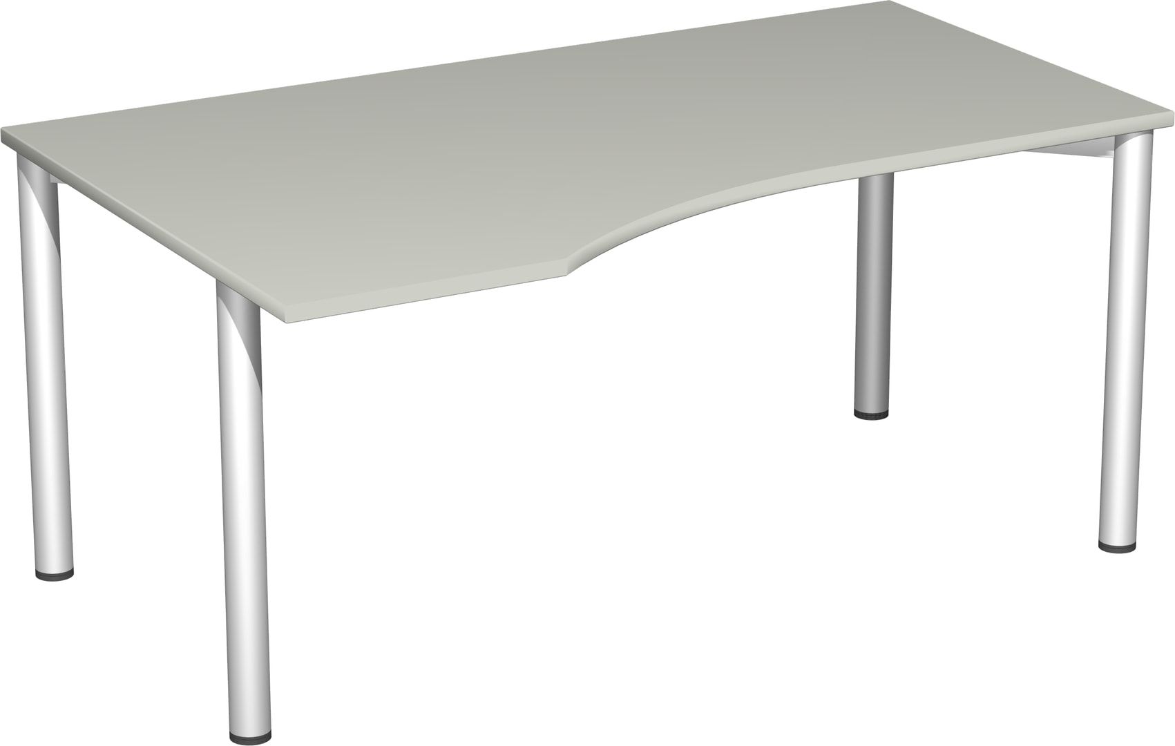 Eckschreibtisch - Ecke links - 4-Fuß Flex - 720 x 1.600 x 1.000 mm (HxBxT) - Gestell anthrazit - Ahorn
