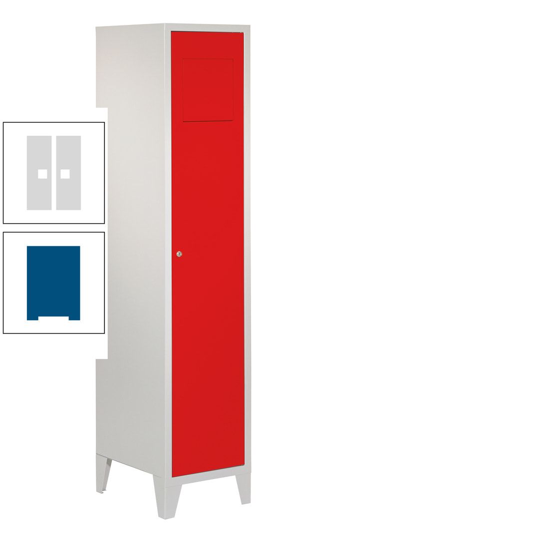 Wäschesammelschrank - 1.850 x 400 x 500 mm (HxBxT) - Füße - Drehriegel - anthrazitgrau