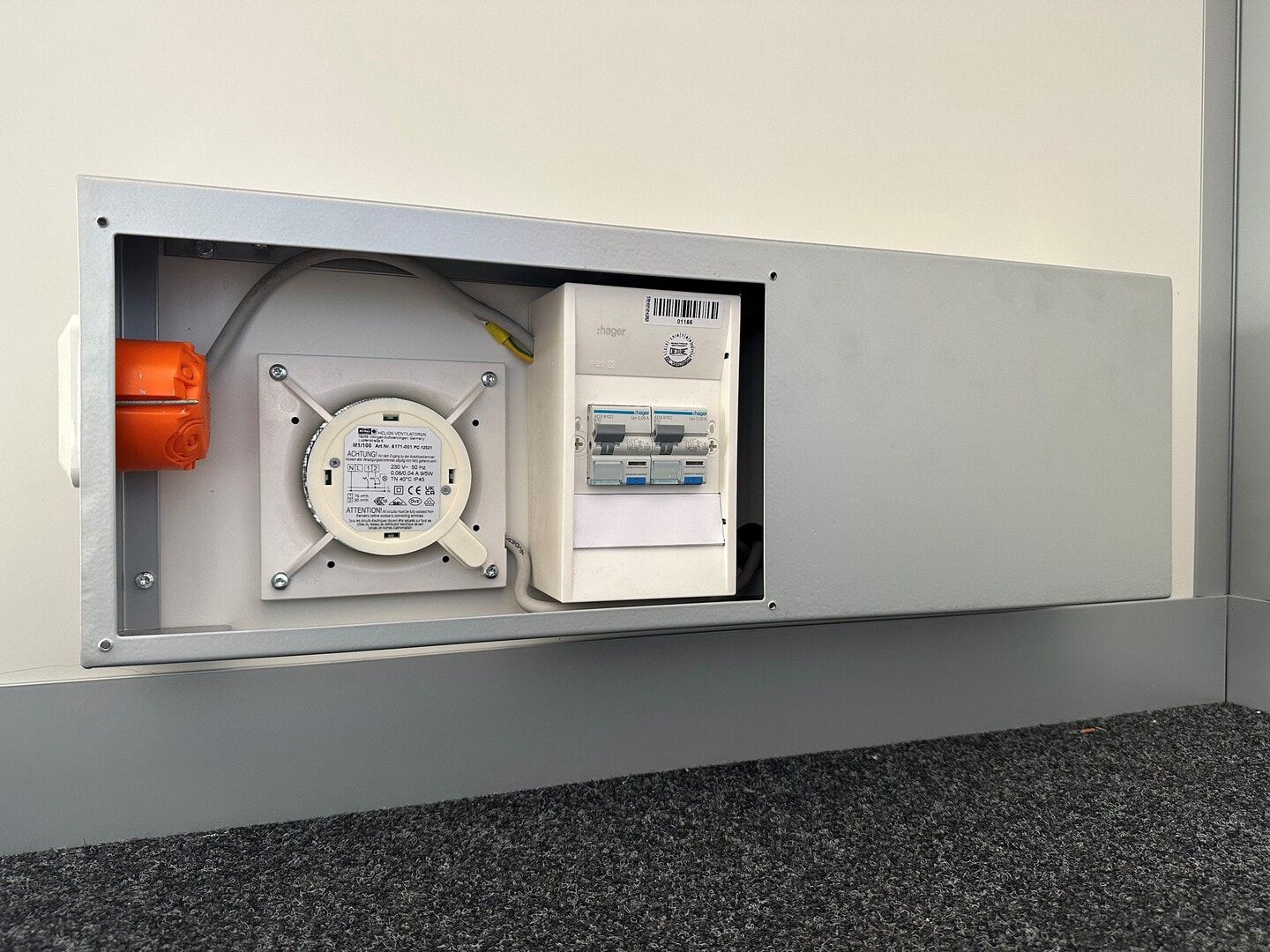 Meetingbox, temporärer Meetingraum, Raumcontainer, Bürocontainer, 2.832 x 2.194 x 1.148 mm (HxBxT), Schallschutz, LED-Beleuchtung, SCHUKO