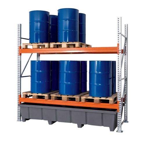 Regal-Bodenwanne aus Kunststoff - 1.100 l - 490 x 2.680 x 1.320 mm (HxBxT) - grau