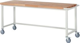 Mobile Werkbank - 880 x 2.000 x 700 mm (HxBxT) - Traglast 450 kg - Buche - Farbe wählbar