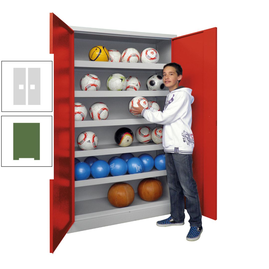 Ballschrank - Vollblechtüren - 5 Böden - 1.950x1.500x500 mm (HxBxT) - anthrazitgrau