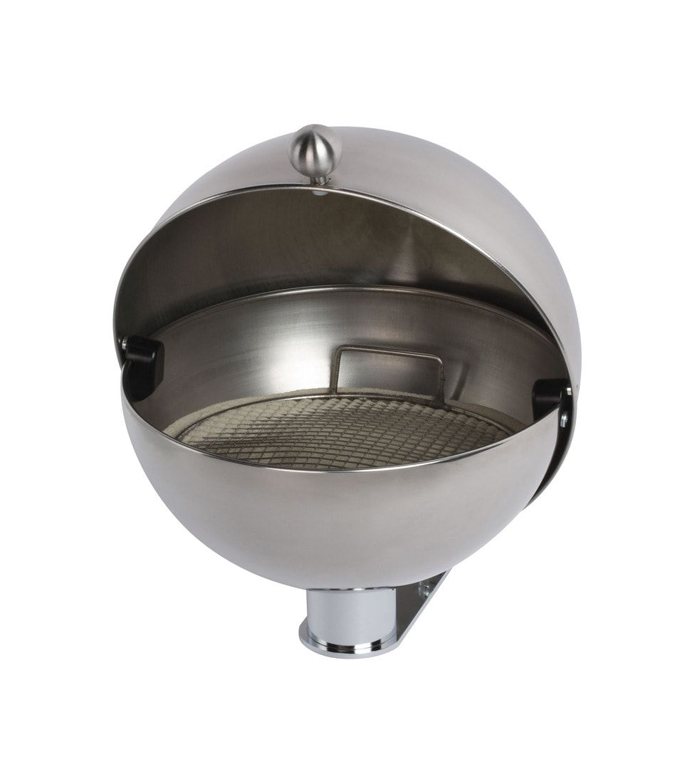 Kugel-Ascher - Wandgerät - Edelstahl - 300 x 260 x 300 mm (H x B x T)