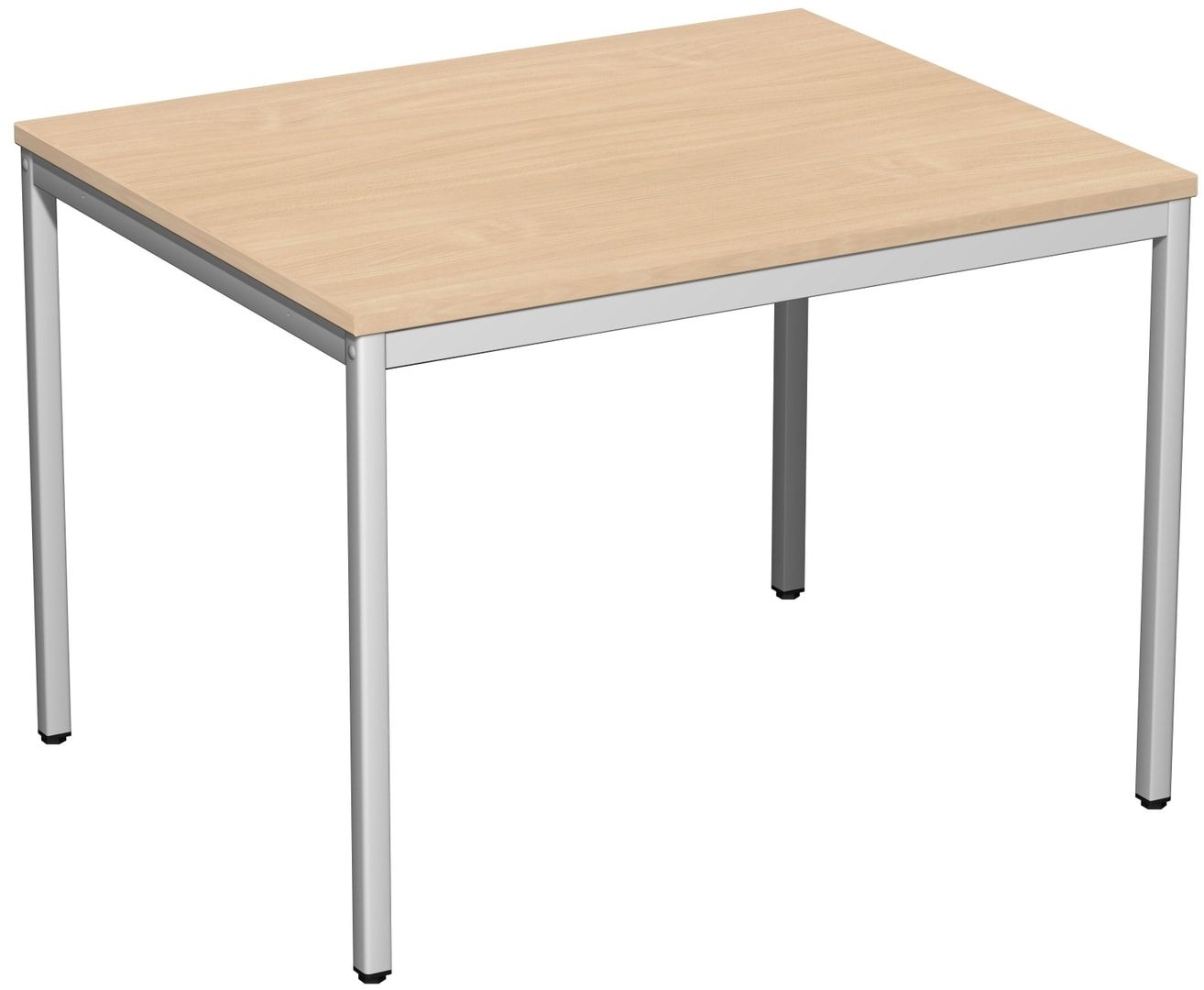 Schreibtisch - 4-Fuß Eco - Bürotisch - 720 x 1.000 x 800 mm (HxBxT) - Gestell lichtgrau - Ahorn