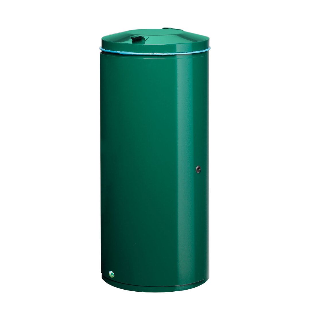 Abfalleimer - Volumen 120 l - Tür mit Schloss - 980 x 440 x 500 mm (HxBxT) - deep-brown