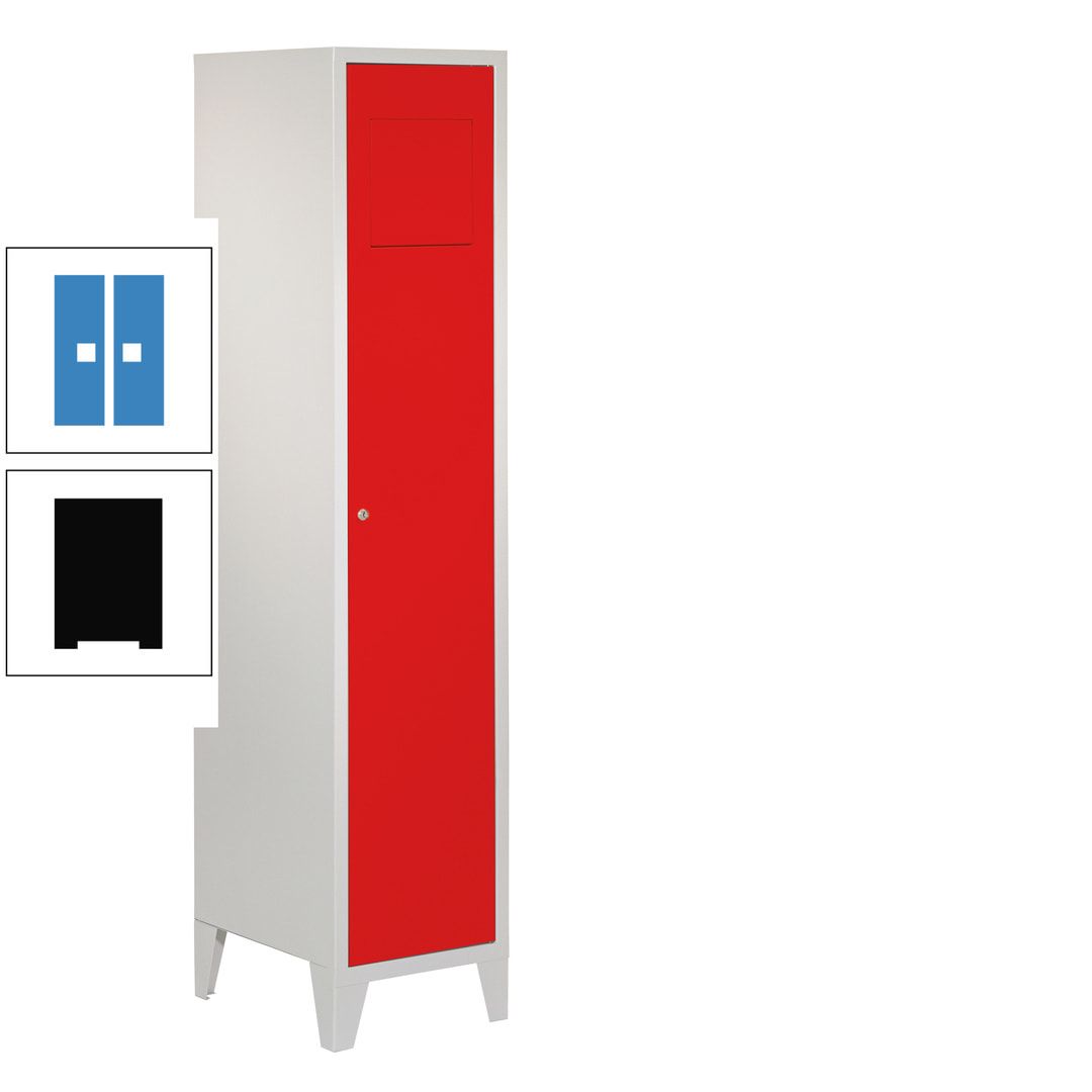 Wäschesammelschrank - 1.850 x 400 x 500 mm (HxBxT) - Füße - Drehriegel - anthrazitgrau