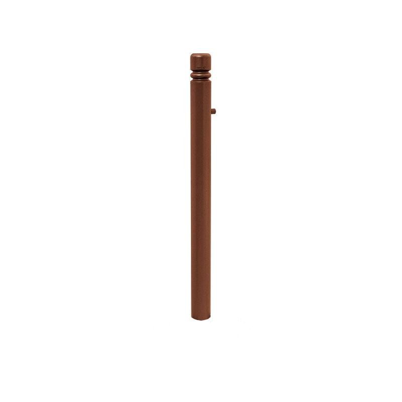 Herausnehmbarer Pfosten mit Ringkopf und Dreikantschloss - 76 x 955 mm (DxH) - Farbe enzianblau