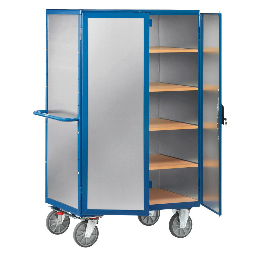 Fetra - Etagen-Kastenwagen - 750 kg - 680 x 1.000 mm (BxT) - Flügeltüren - Alu