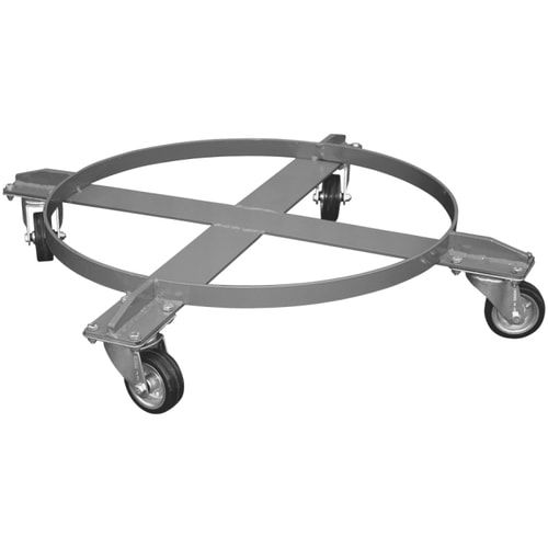 Eichinger Fassroller, stehende Fässer, Durchmesser: 610 mm, Traglast 500 kg, Stahl, pulverbeschichtet, Vollgummirollen, Farbe anthrazitgrau (RAL 7016)