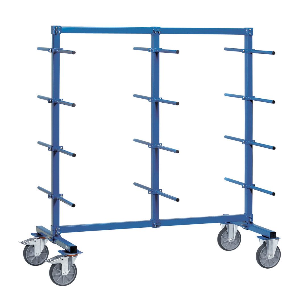 Fetra - Doppelseitiger Tragarmwagen - 10 Ebenen - (HxBxT) 1.807 x 1.400 x 800 mm - Traglast 500 kg